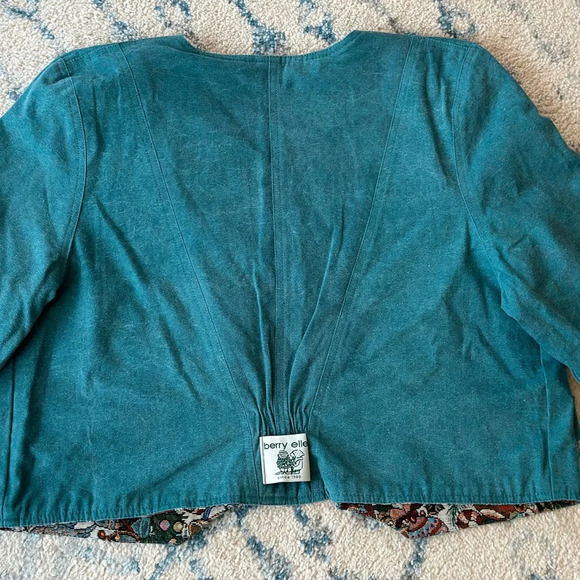 Vintage Reversible handmade tapestry canvas jacket - Size L - made in Canada - Picture 9 of 13